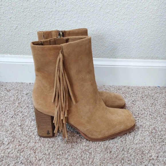 Sam Edelman ONA Fringe Ankle Boot Size 6.5M - Picture 1 of 10